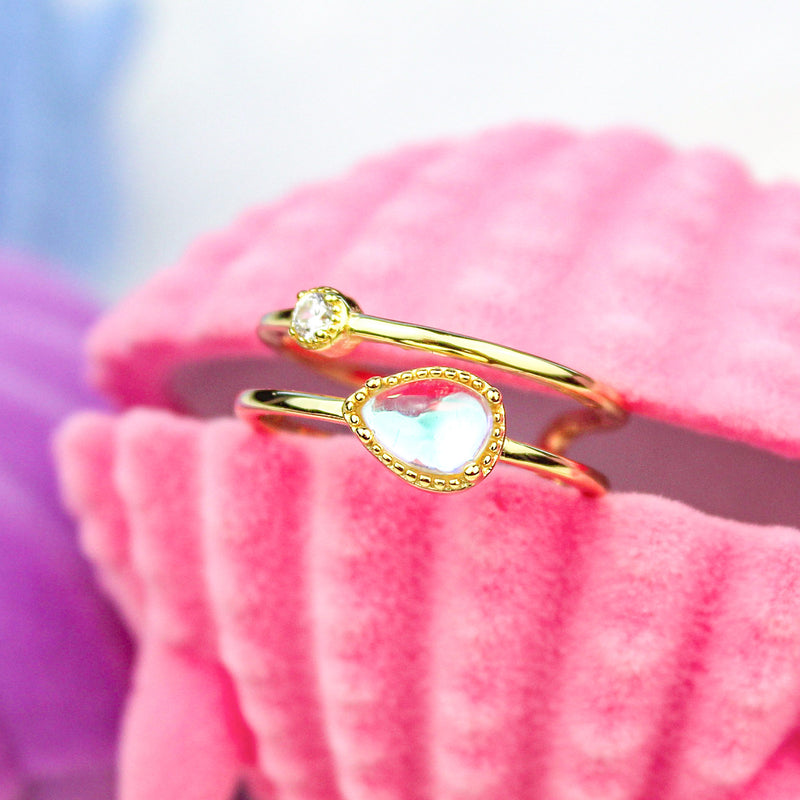Teardrop Glass Ring