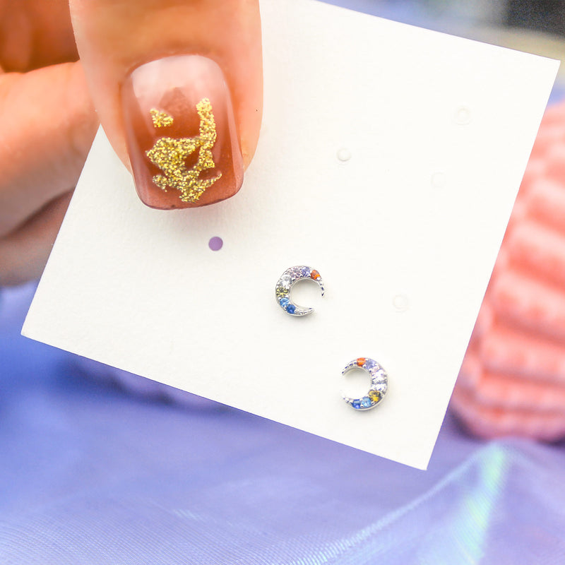 Rainbow on the Moon Earrings