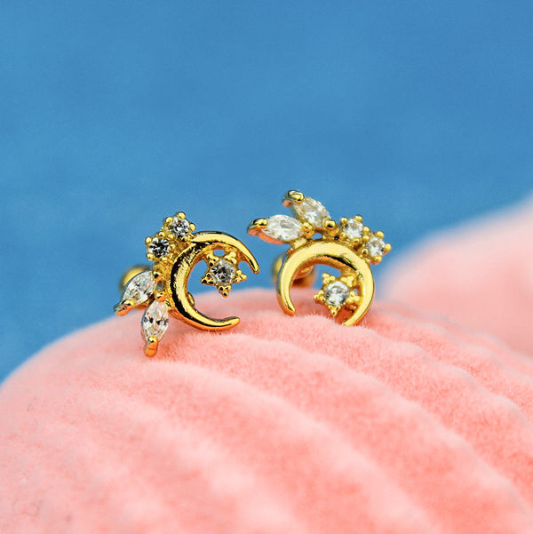 Baby Moon Studs