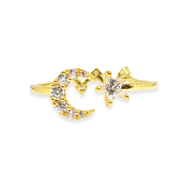 Moon & Stars 2-way Ring