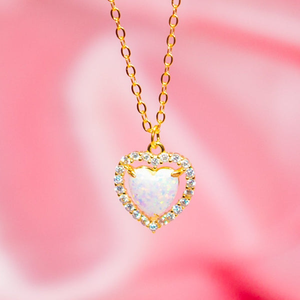 Opal Heart Necklace