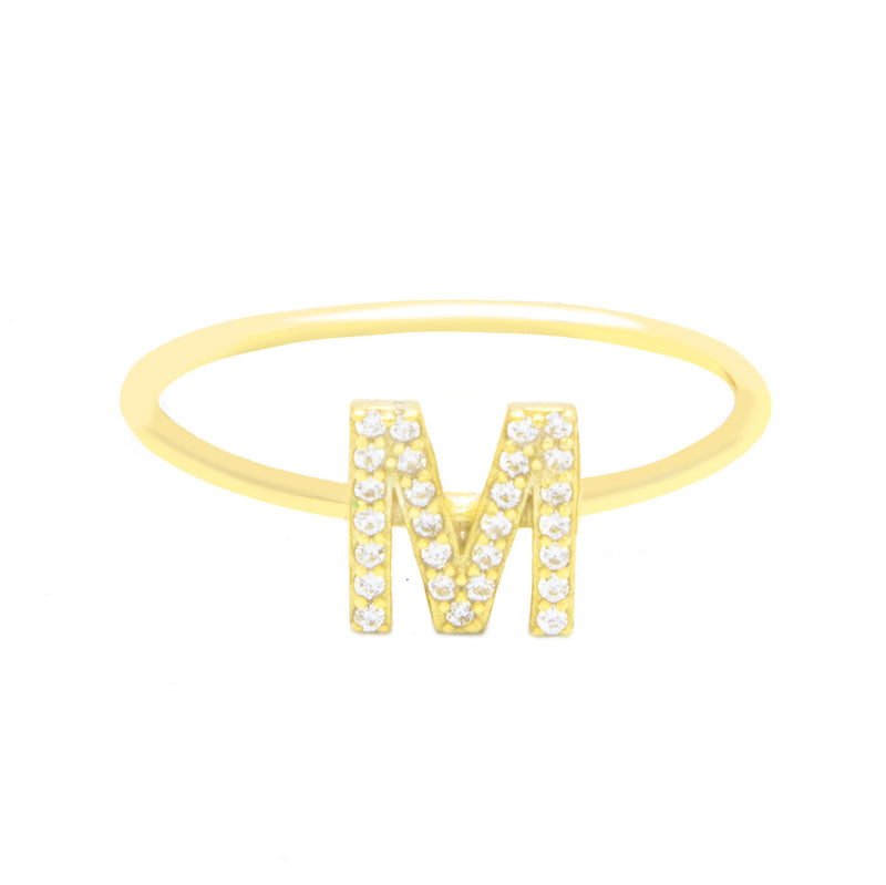 Sparkly Initial Ring
