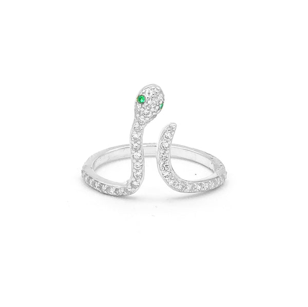 Green Eyes Snake Ring